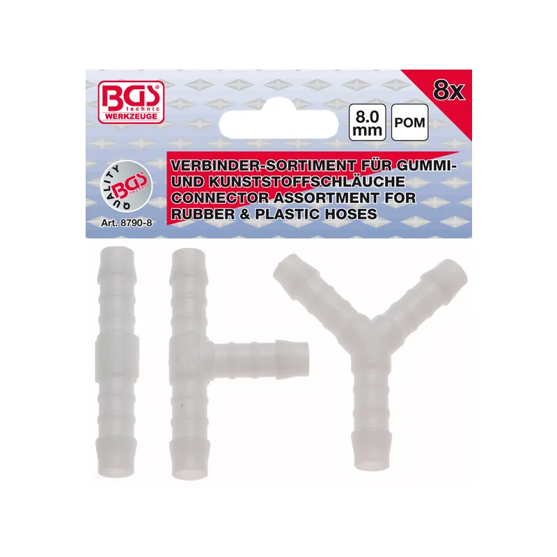 Tömlő csatlakozó készlet 8mm 8 részes