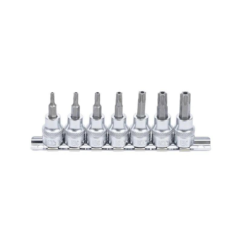 Furatos torx bit dugókulcs készlet T15-T50 3/8″ 7 részes