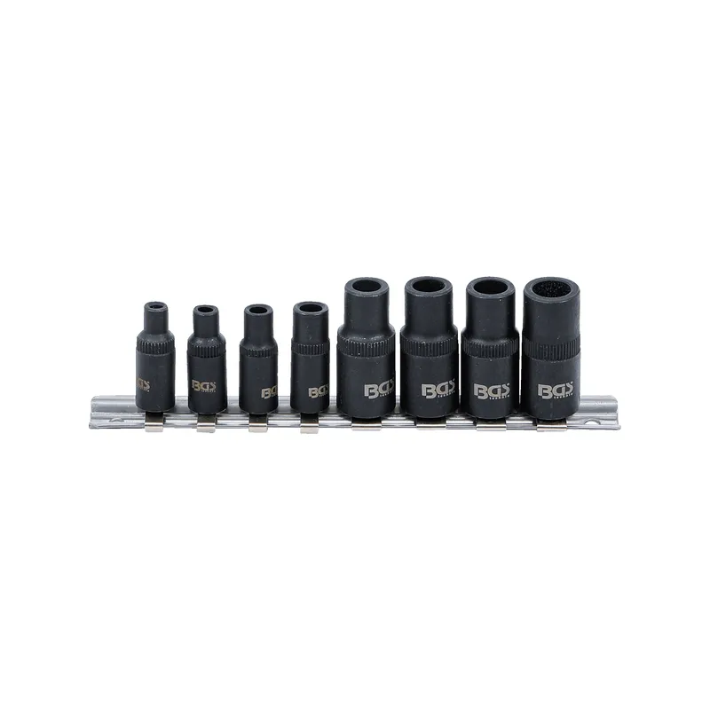 Menetfúró befogó dugókulcs készlet 1/4″, 3/8″ 8 részes