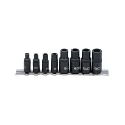 Menetfúró befogó dugókulcs készlet 1/4″, 3/8″ 8 részes
