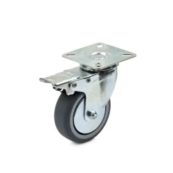 Forgó kerék fékkel PP/TPR 60kg 75mm