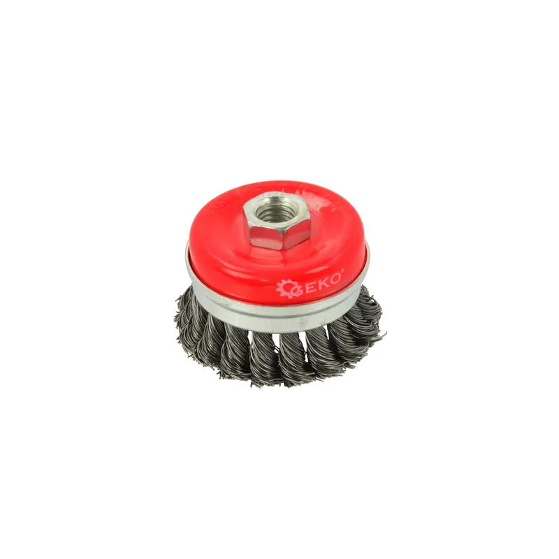 Fazékkefe sodrott acél erősített befogással 65mm M14