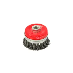 Fazékkefe sodrott acél erősített befogással 65mm M14