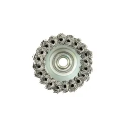 Fazékkefe sodrott acél erősített befogással 75mm M14