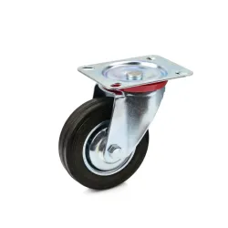 Forgó kerék acél/gumi 70kg 100mm