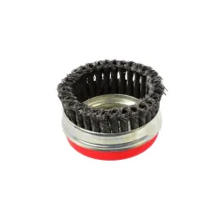 Fazékkefe sodrott acél erősített befogással 125mm M14