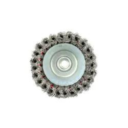 Fazékkefe sodrott acél erősített befogással 125mm M14