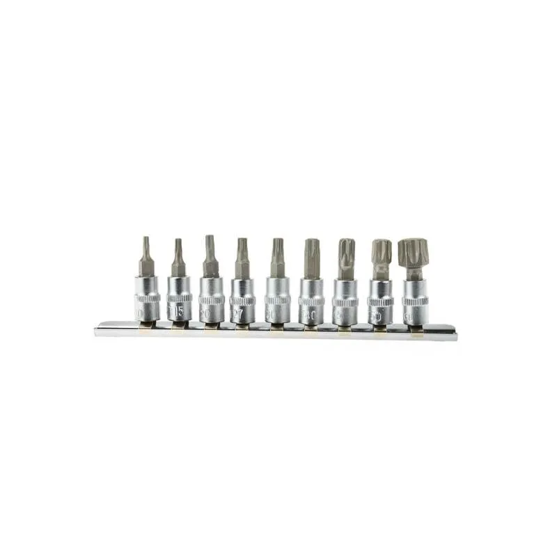 Torx bit dugókulcs készlet 1/4″ T10-T60 9 részes