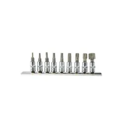 Torx bit dugókulcs készlet 1/4″ T10-T60 9 részes