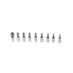 Torx bit dugókulcs készlet 1/4″ T10-T60 9 részes