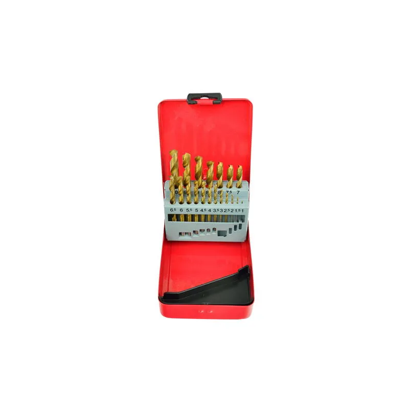 Fémfúró készlet HSS titán 1-10mm 19 részes