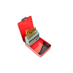 Fémfúró készlet HSS titán 1-10mm 19 részes