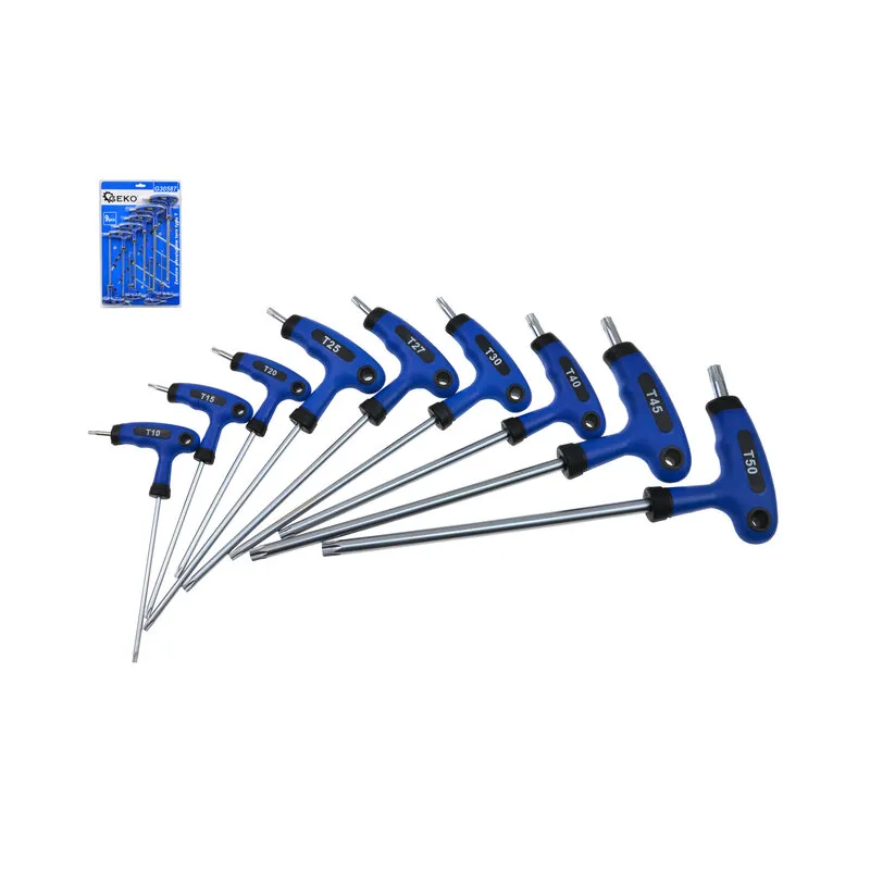 T-nyelű torx kulcs készlet T10-T50 9 részes