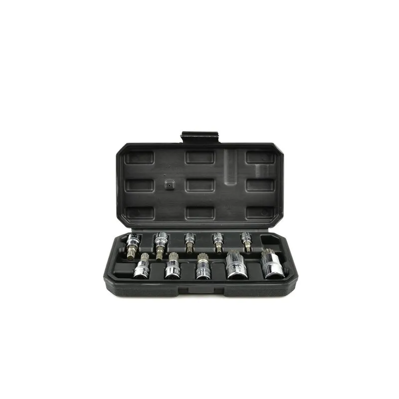 XZN bit dugókulcs készlet 1/4″, 3/8″, 1/2″ M4-M18 10 részes