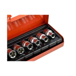 E-torx dugókulcs készlet 1/2″ E10-E24 9 részes