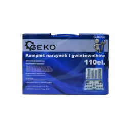 Menetmetsző és menetfúró készlet 110 részes
