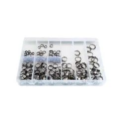 Tömlőbilincs készlet rozsdamentes Ø 5,8-21mm 170 részes