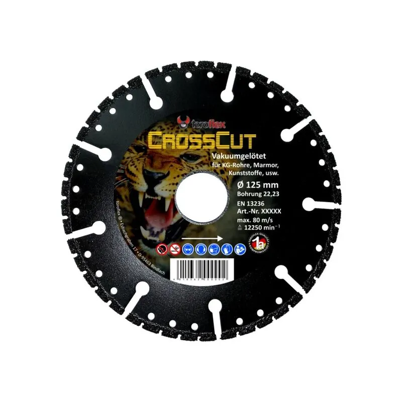 CrossCut gyémánttárcsa 22,2mm furattal 125mm